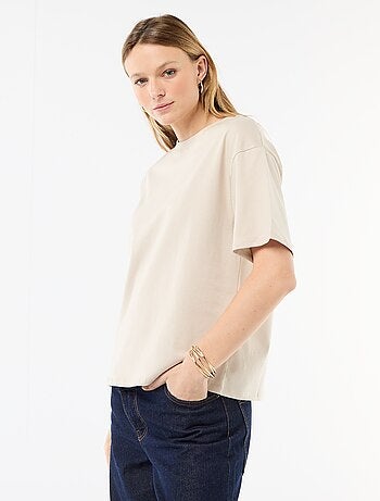 Camiseta de punto de rayas de manga corta