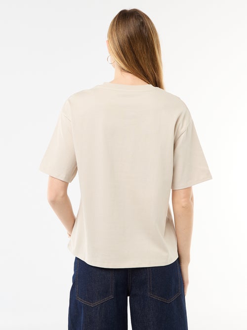 Camiseta de punto liso de manga corta - Kiabi