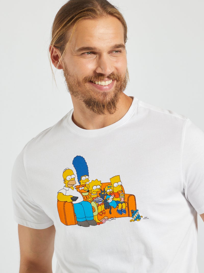 Camiseta de punto 'Los Simpson' Blanco - Kiabi