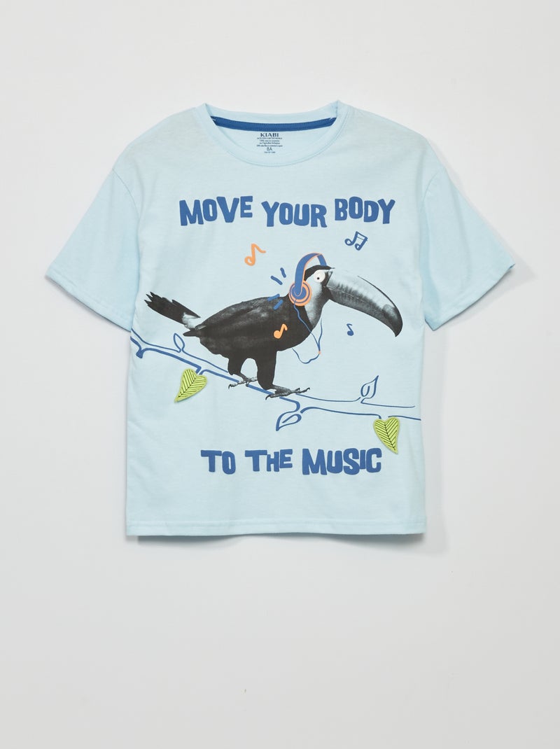 Camiseta de punto lúdica AZUL - Kiabi