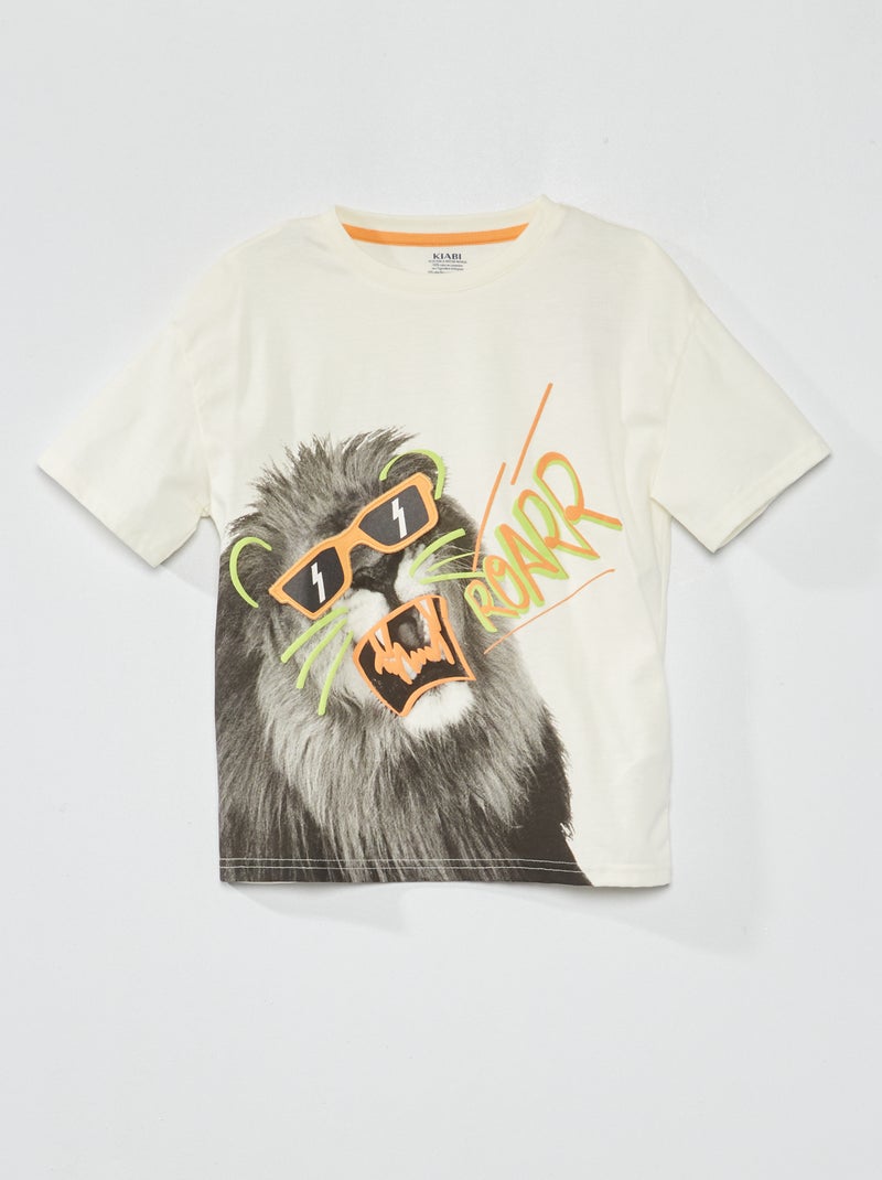 Camiseta de punto lúdica BEIGE - Kiabi