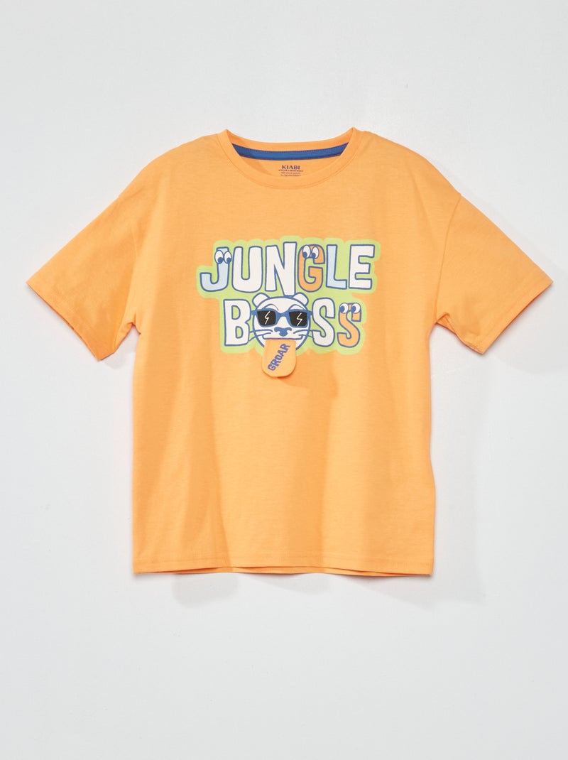 Camiseta de punto lúdica NARANJA - Kiabi