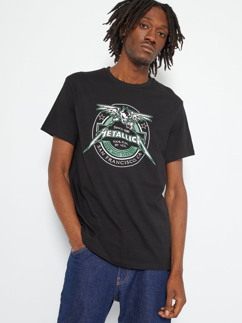 Camiseta de punto 'Metallica' Negro - Kiabi