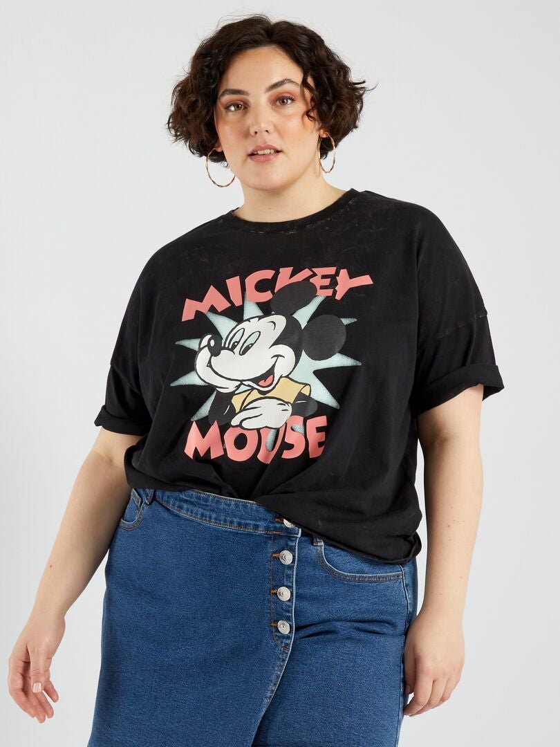 Camiseta de punto 'Mickey' NEGRO - Kiabi