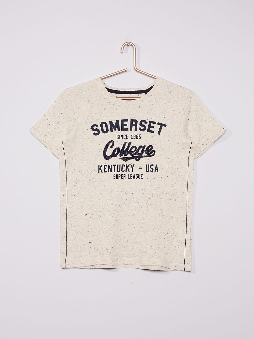 Camiseta de punto moteado 'Kentucky' crudo - Kiabi