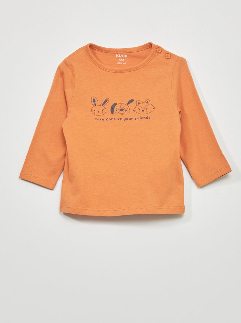 Camiseta de punto NARANJA - Kiabi