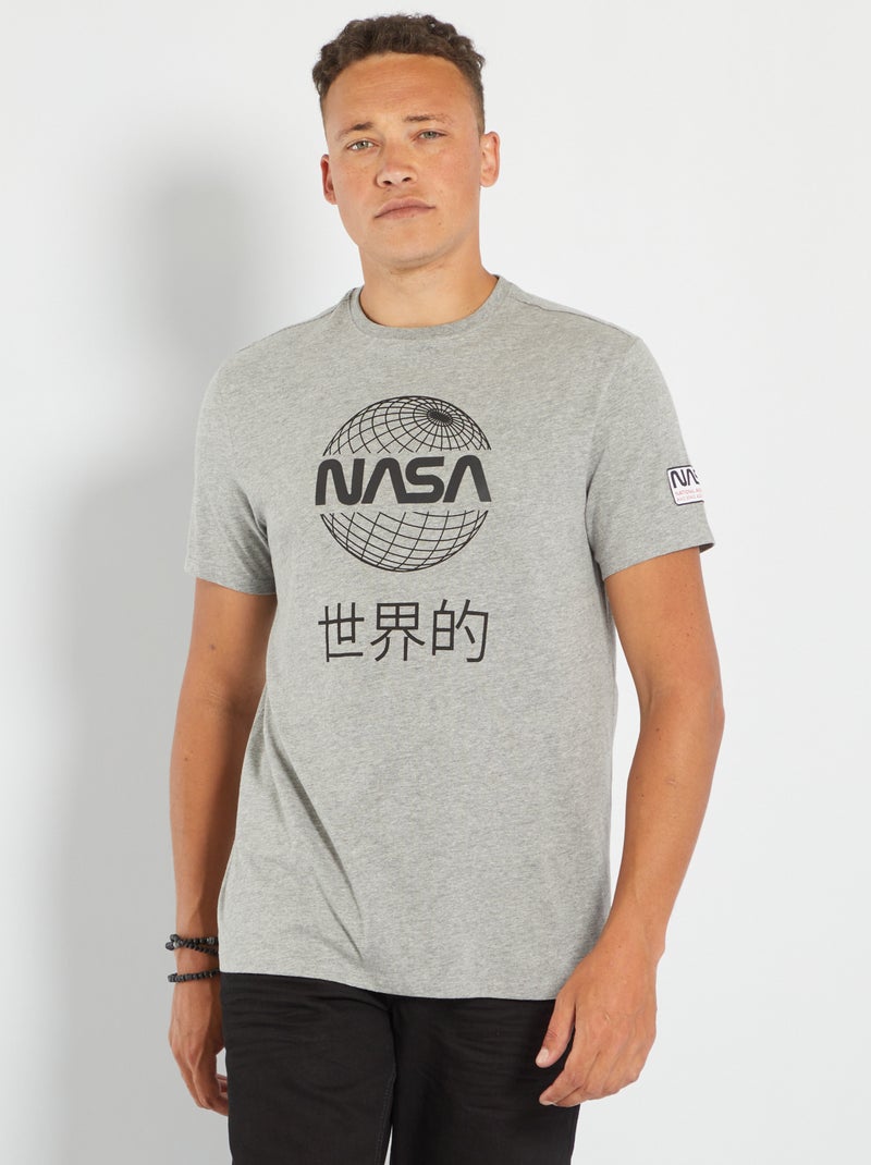 Camiseta de punto 'NASA' GRIS - Kiabi