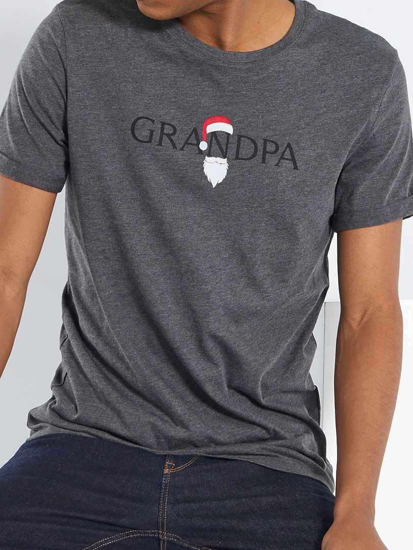 Camiseta de punto 'Navidad' GRIS - Kiabi