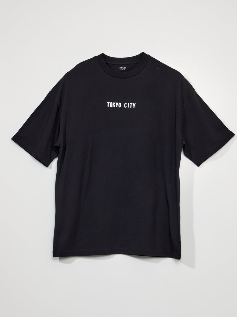Camiseta de punto negro - Kiabi
