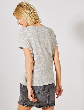 Camiseta de punto neps - Kiabi