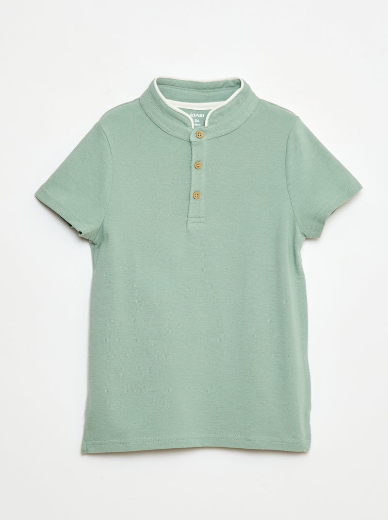 Camiseta de punto piqué Verde - Kiabi