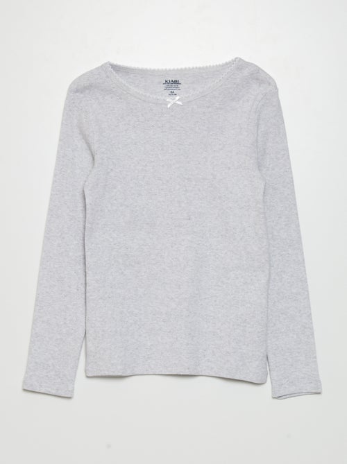 Camiseta de punto pointelle - Kiabi