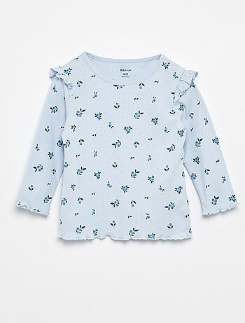 Camiseta de punto pointelle + pantalón - 2 piezas