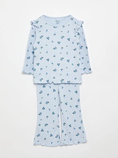 Camiseta de punto pointelle + pantalón - 2 piezas - Kiabi Camiseta de punto pointelle + pantalón - 2 piezas - Kiabi