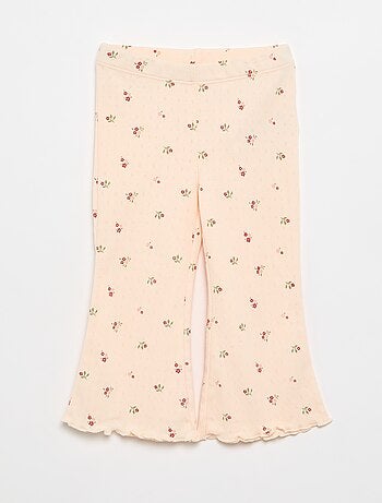 Camiseta de punto pointelle + pantalón - 2 piezas