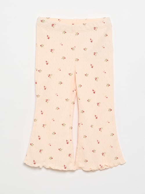 Camiseta de punto pointelle + pantalón - 2 piezas - Kiabi Camiseta de punto pointelle + pantalón - 2 piezas - Kiabi