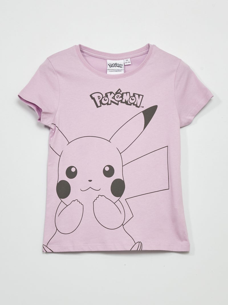 Camiseta de punto 'Pokémon' malva claro - Kiabi