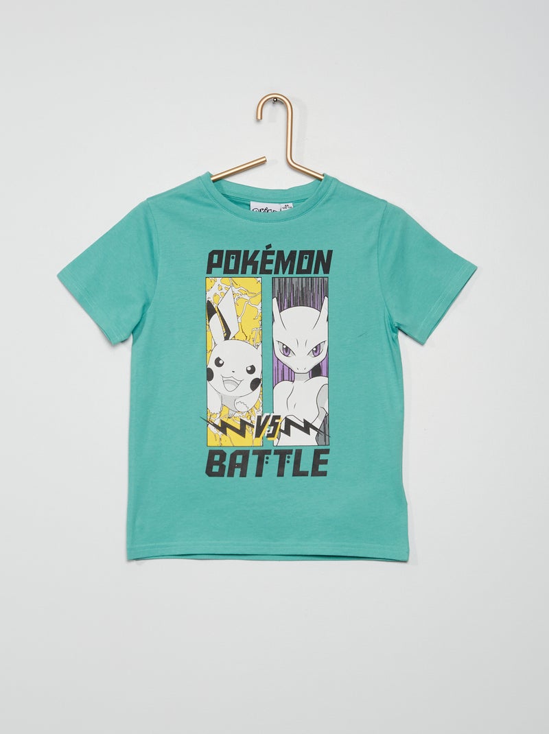Camiseta de punto 'Pokémon' verde gris - Kiabi