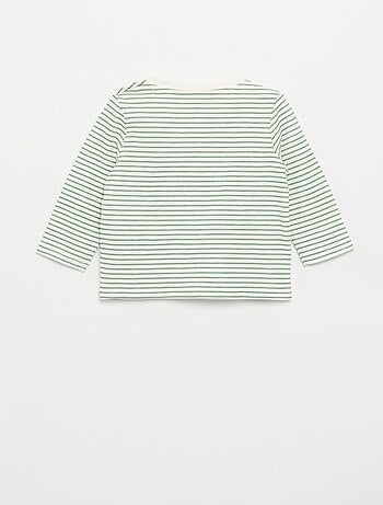 Camiseta de punto rayada de manga larga
