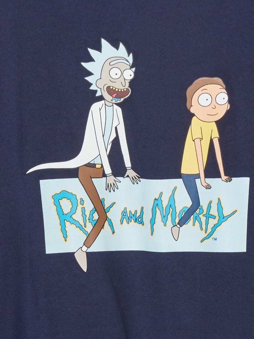 Camiseta de punto 'Rick y Morty' negro iris - Kiabi