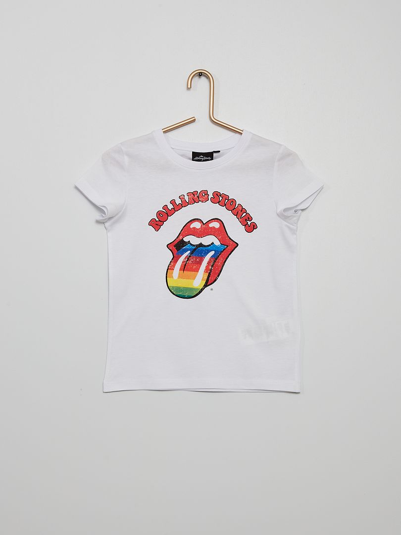 Camiseta de punto 'Rolling Stones' BLANCO - Kiabi