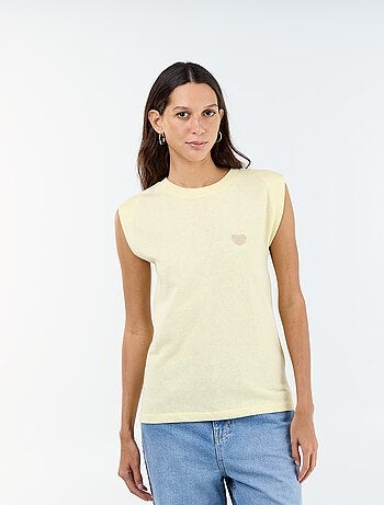 Camiseta de punto sin mangas