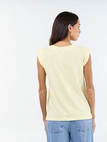 Camiseta de punto sin mangas
