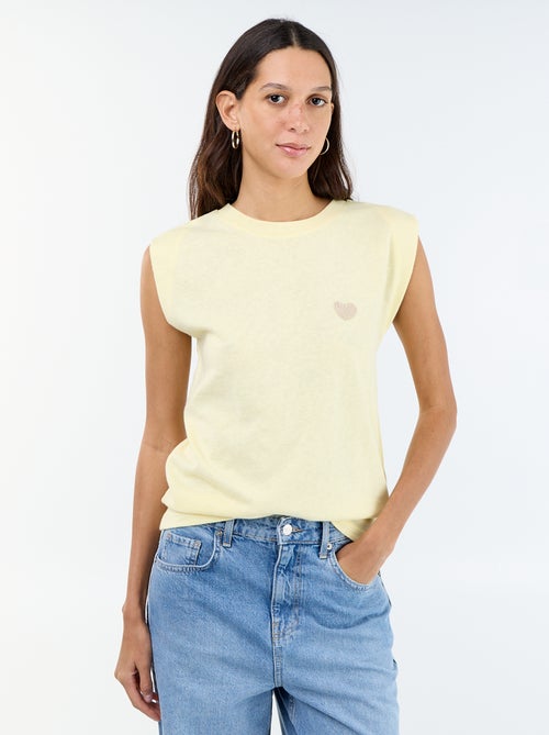 Camiseta de punto sin mangas - Kiabi