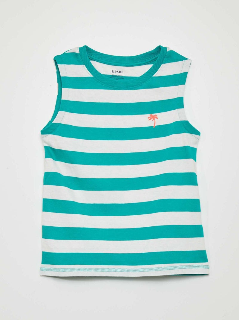 Camiseta de punto sin mangas BLANCO - Kiabi