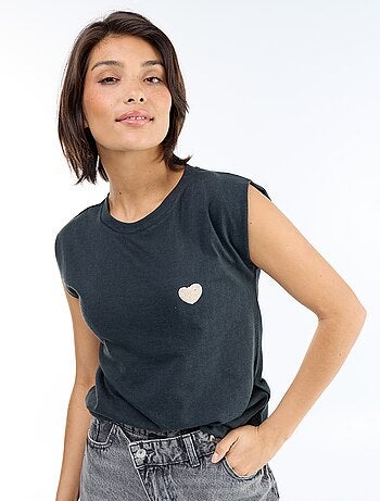 Camiseta de punto sin mangas