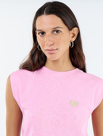 Camiseta de punto sin mangas