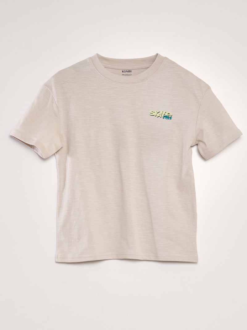Camiseta de punto 'Skate' BEIGE - Kiabi
