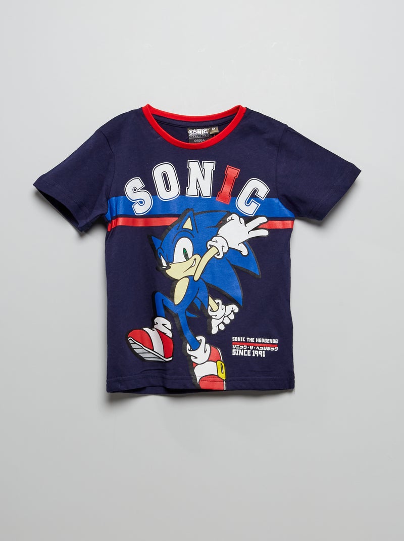 Camiseta de punto 'Sonic' azul marino - Kiabi