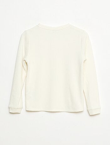 Camiseta de punto suave con bolsillo en el pecho