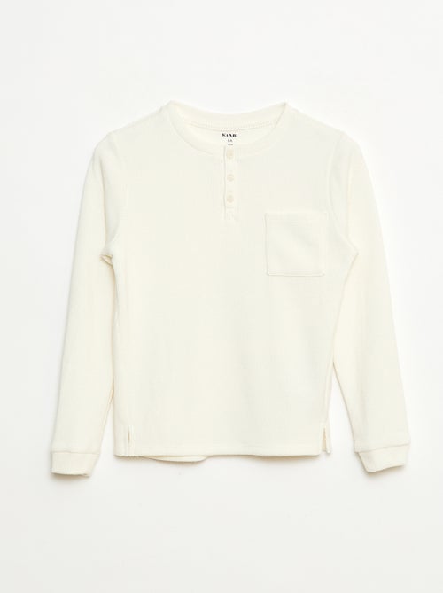 Camiseta de punto suave con bolsillo en el pecho - Kiabi