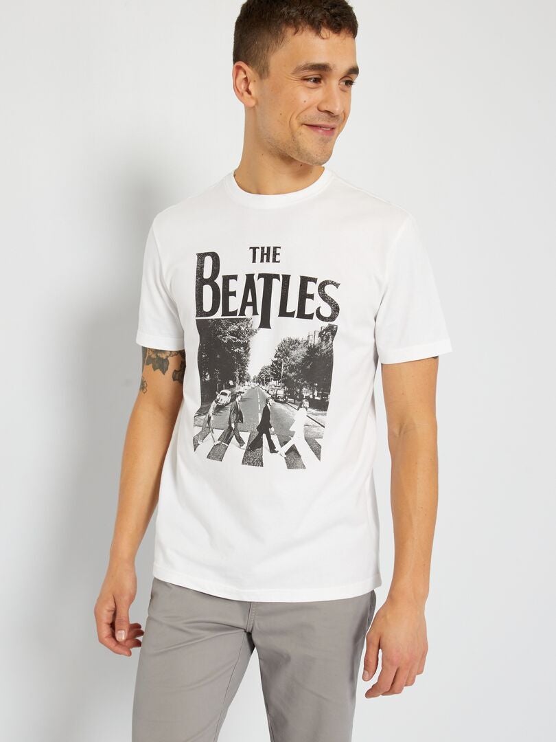 Kosciuszko cortar deseable Camiseta de punto 'The Beatles' - BLANCO - Kiabi - 13.00€