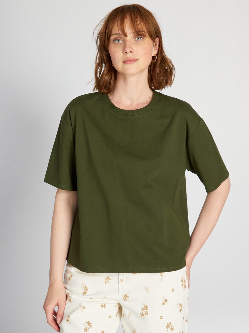 Camiseta de punto VERDE - Kiabi