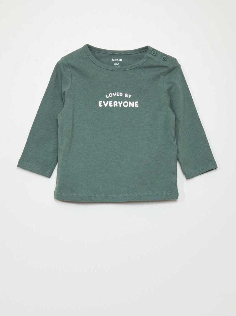 Camiseta de punto VERDE - Kiabi
