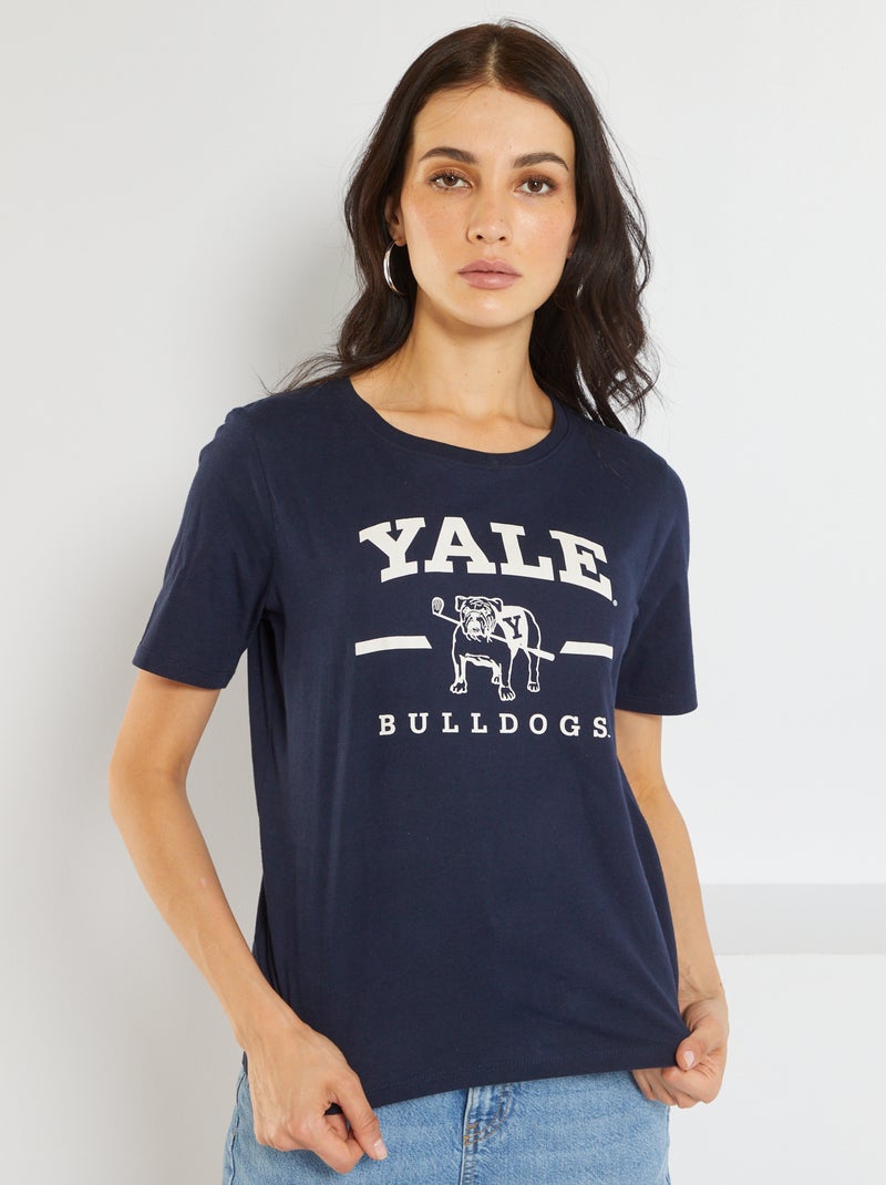 Camiseta de punto 'Yale university' AZUL - Kiabi