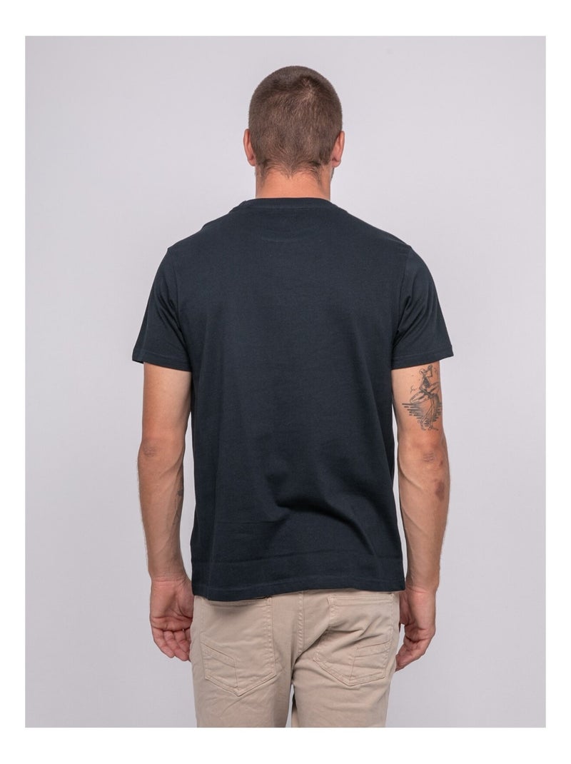 Camiseta de puro algodón con estampado JORDIPAL Azul marino - Kiabi