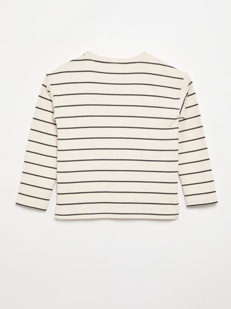 Camiseta de rayas - colección fácil de poner Beige - Kiabi