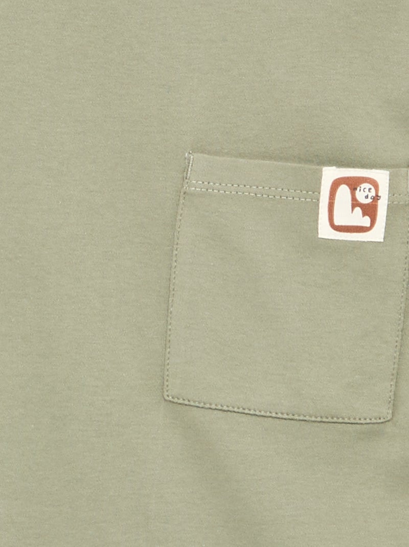 Camiseta de rayas - colección fácil de poner Verde - Kiabi