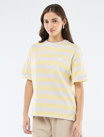 Camiseta de rayas anchas