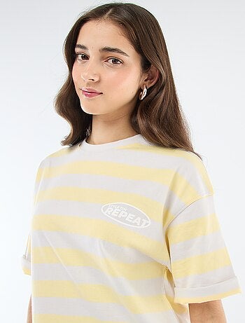 Camiseta de rayas anchas