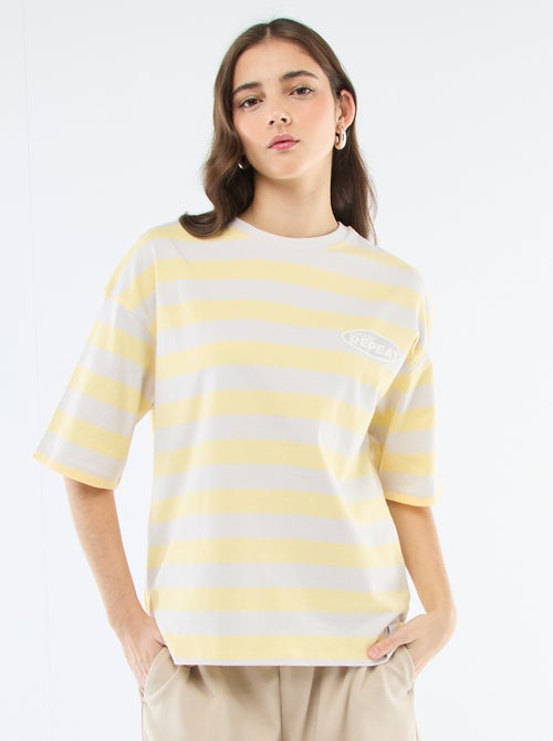 Camiseta de rayas anchas - Kiabi