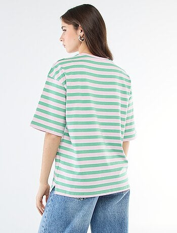 Camiseta de rayas anchas