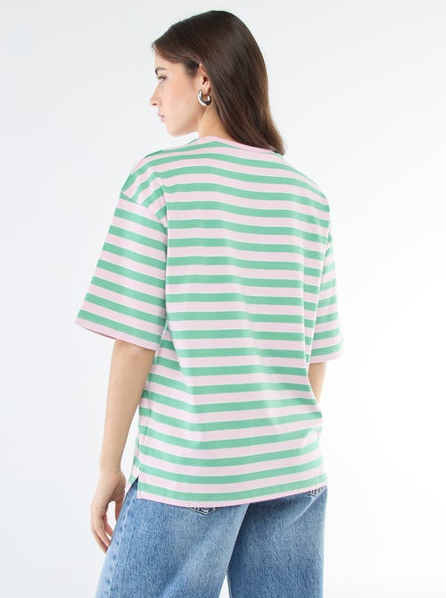 Camiseta de rayas anchas - Kiabi