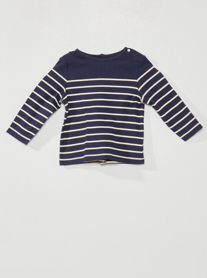 Camiseta de rayas AZUL - Kiabi
