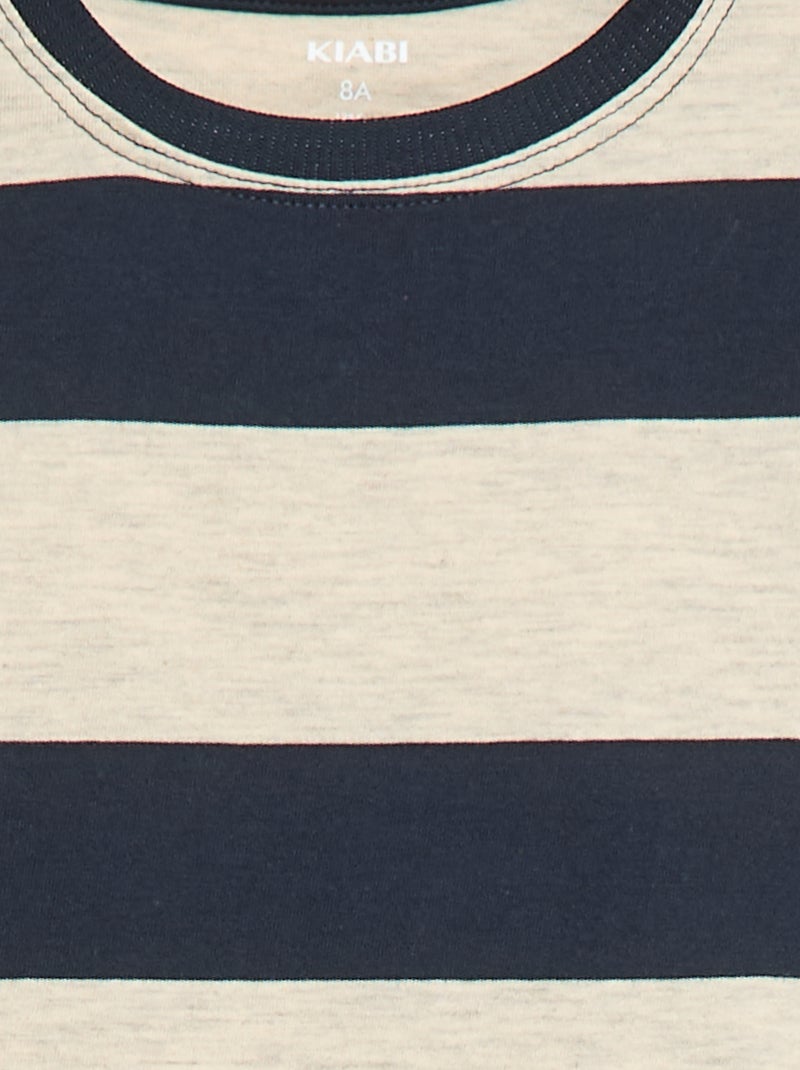Camiseta de rayas Azul - Kiabi