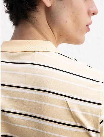 Camiseta de rayas con cuello polo y botones giesto